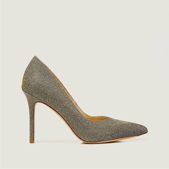 Veronica Beard Nathalia Lurex Metallic Pump Heels Size 8.5 - Picture 3 of 14